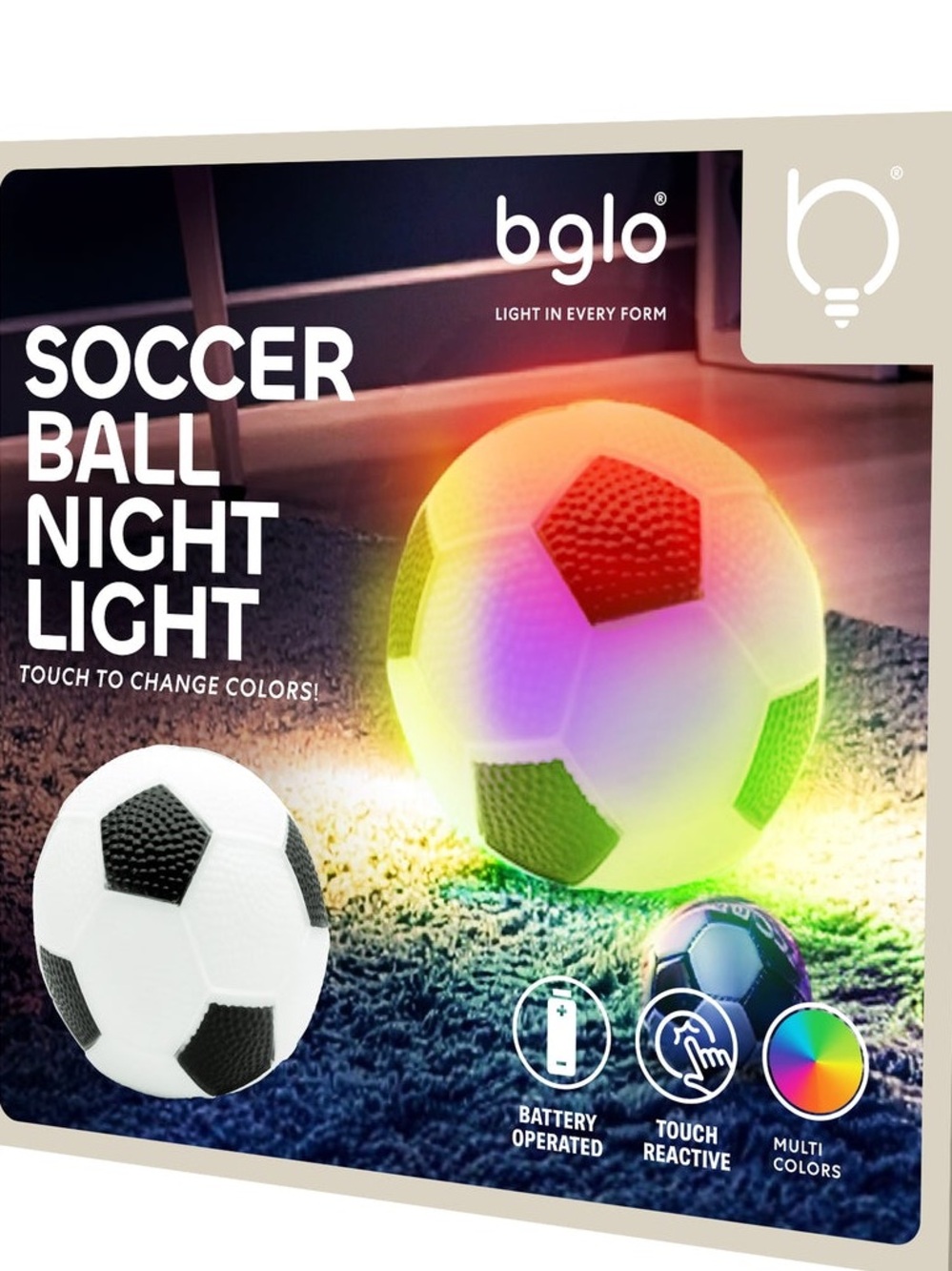 NIB 5” Soft Squishy RGB Soccer Ball Light Nightlight
